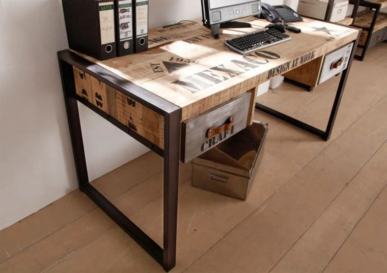 Bureau Mango 150x70x76 naturel imprimé FACTORY