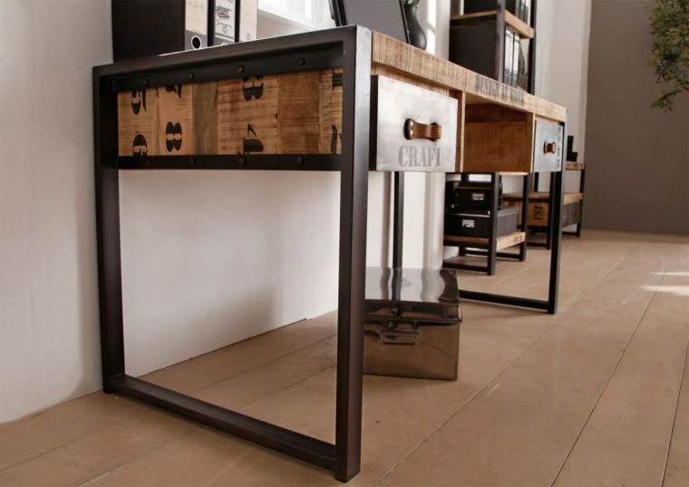 Bureau Mango 150x70x76 naturel imprimé FACTORY