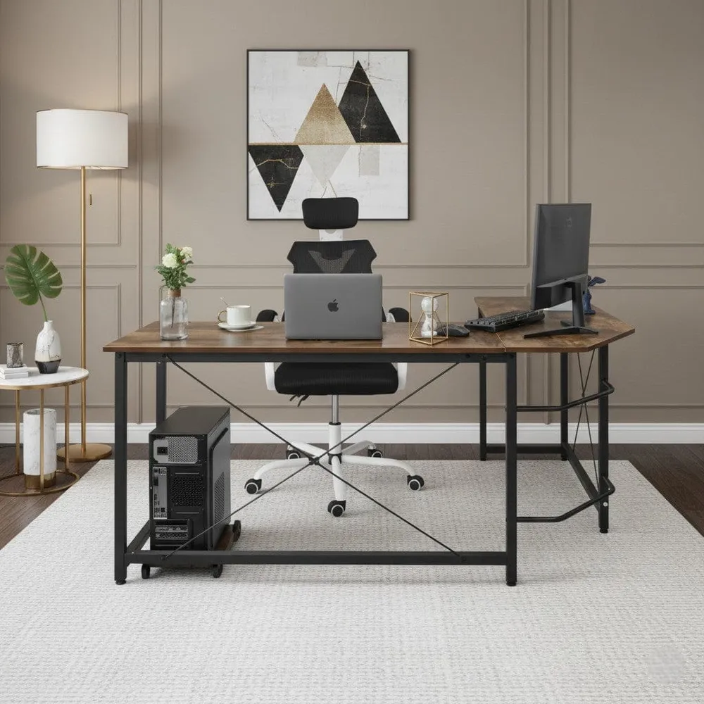 Bureau d'Angle en L 170cm - Station de Travail Gaming et Télétravail BUREAU NOMADE