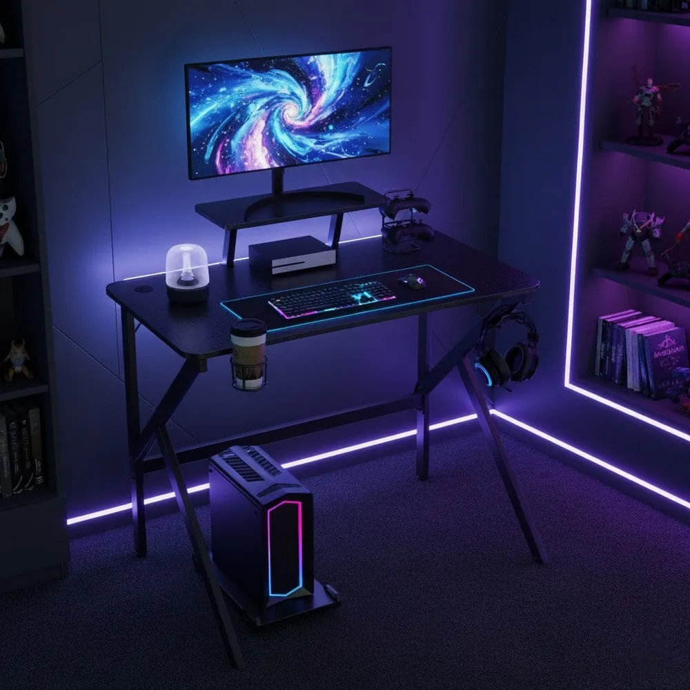 Bureau Gaming Ergonomique avec Support Moniteur Amovible - 100cm BUREAU NOMADE