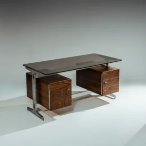 BUREAU EN PALISSANDRE, ÉTIENNE FERMIGIER, 1970s