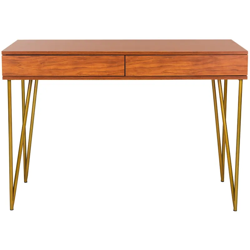 Bureau pin naturel 2 tiroirs