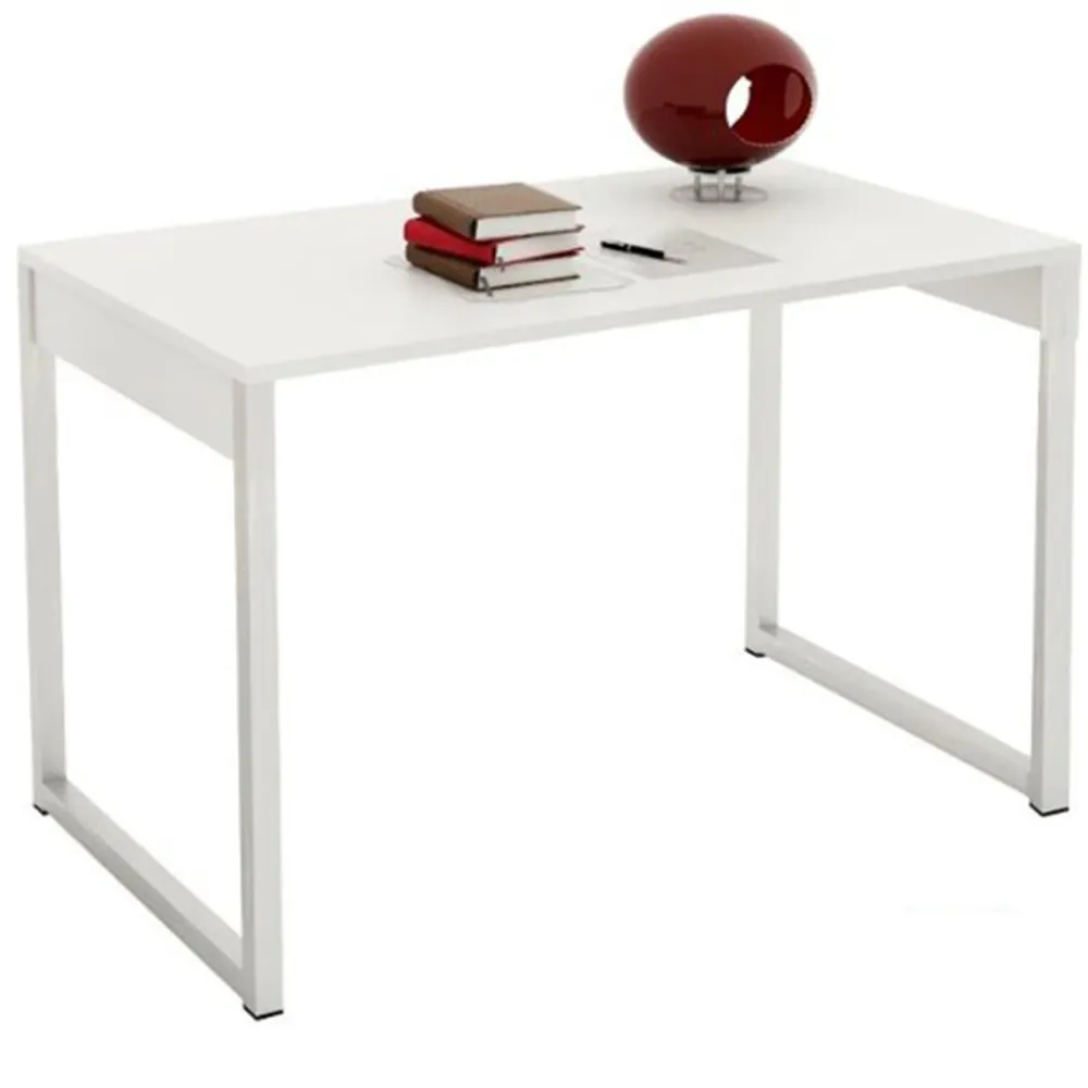Bureau pour bureau et petite pièce, avec pieds en métal de 120 cm "Made Italy"