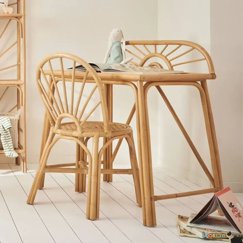 Bureau primaire en rotin Soleil VERTBAUDET - bois