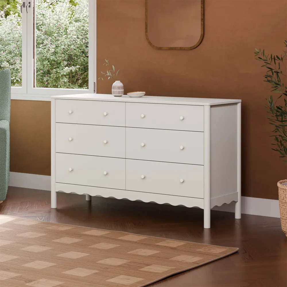 Bureau 6 Tiroirs Swell - Blanc