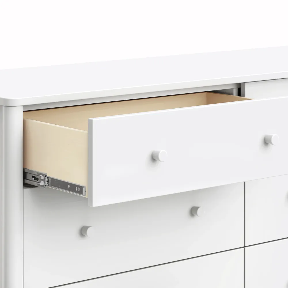 Bureau 6 Tiroirs Swell - Blanc