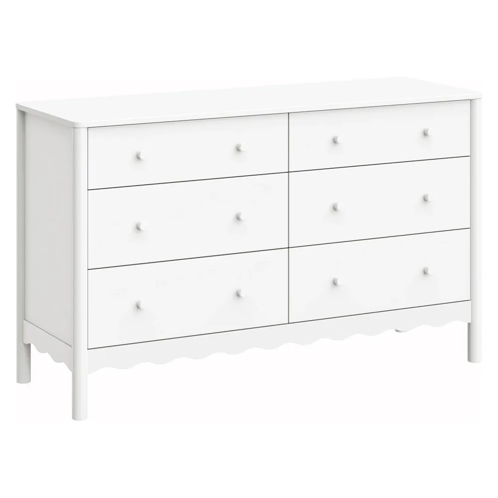 Bureau 6 Tiroirs Swell - Blanc