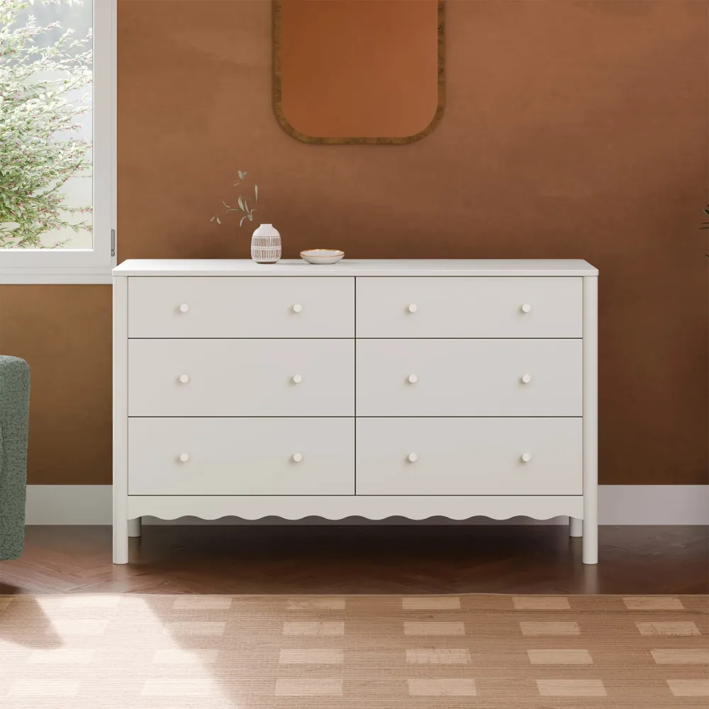Bureau 6 Tiroirs Swell - Blanc