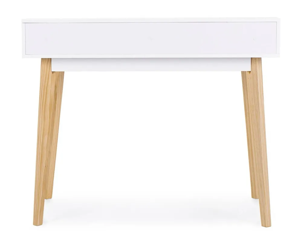 Bureau "Toronto" à 3 tiroirs, pieds en pin, plateau MDF, 110 x 60 cm