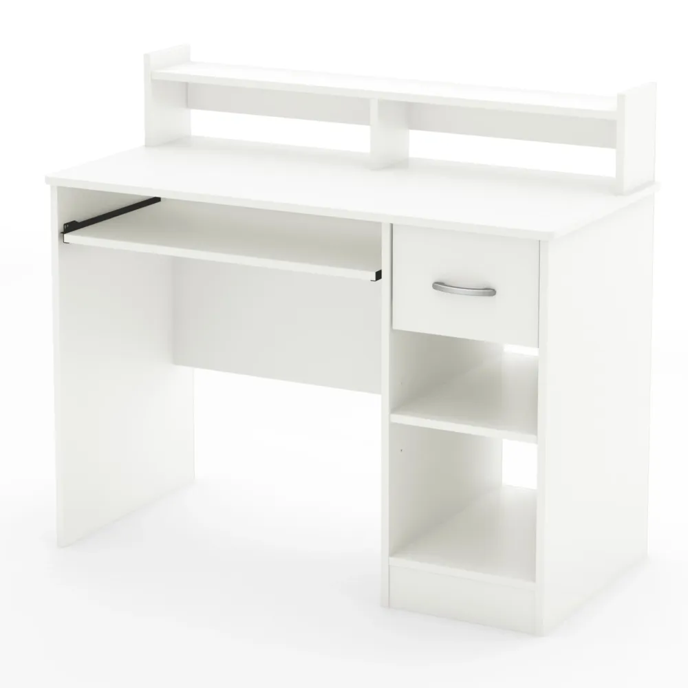 Bureau de Travail avec Support à clavier Axess - Blanc Solide