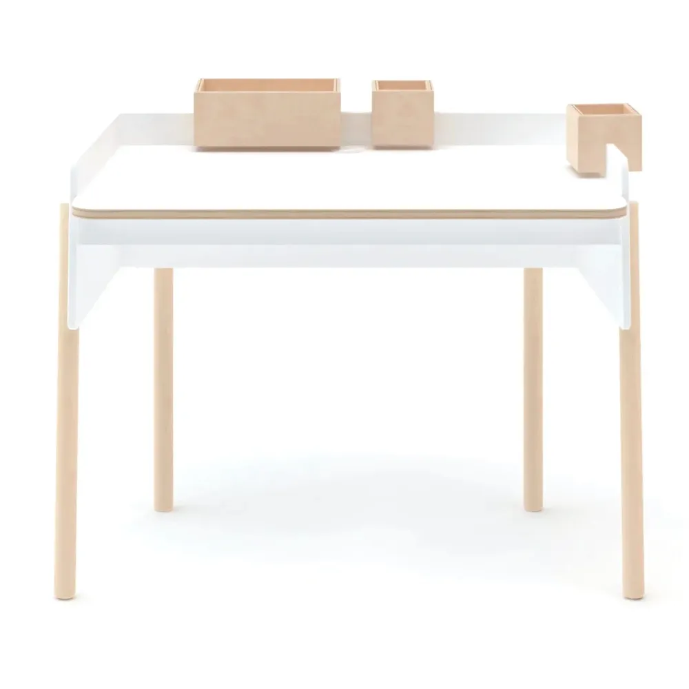 Bureau De Travail Brooklyn - Blanc/ Naturel