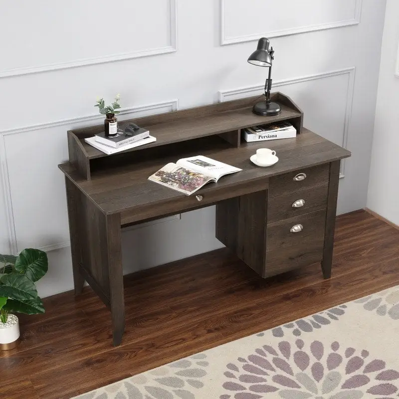 Bureau de travail à domicile Lokatse Home de 53 po de large avec huche