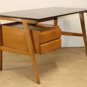 Bureau vintage en chêne, années 50