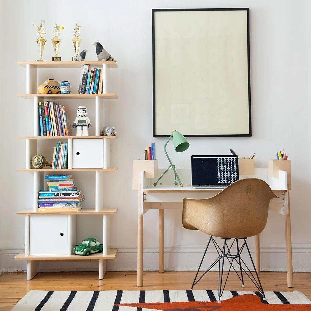 Bureau Évolutif Brooklyn - Blanc / Bouleau