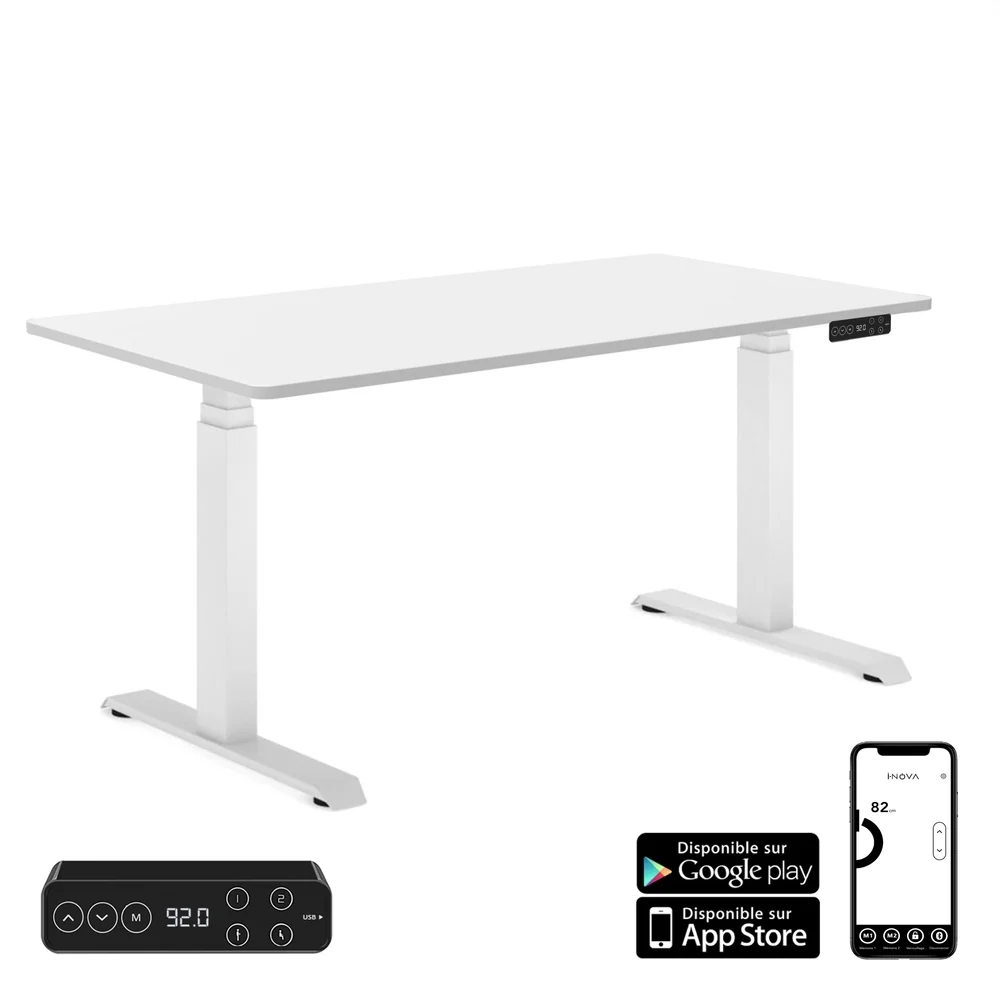 Cadre Bureau Assis Debout électrique iEdge Pro Grigio | App-Connect