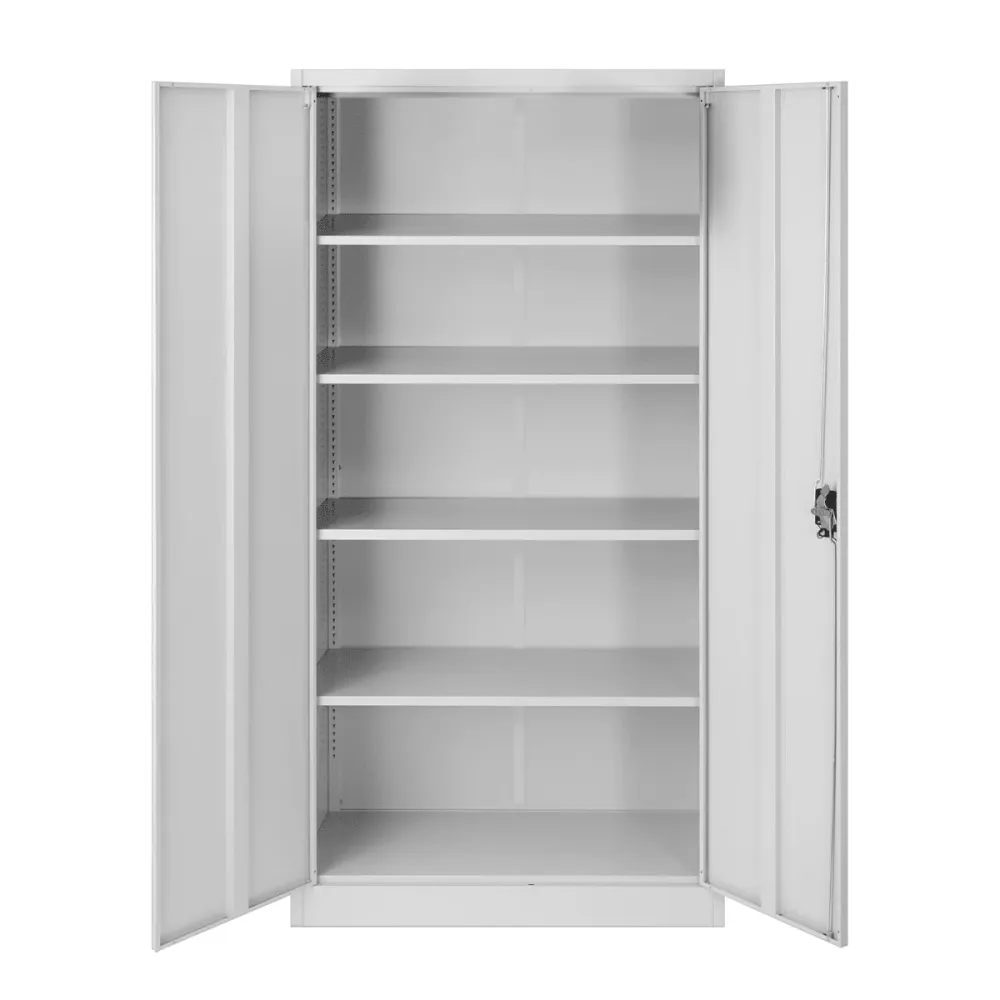 Armoire de bureau métallique à 2 portes « Arb » avec étagères réglables, 100 x 45 cm, hauteur 200 cm Capaldo
