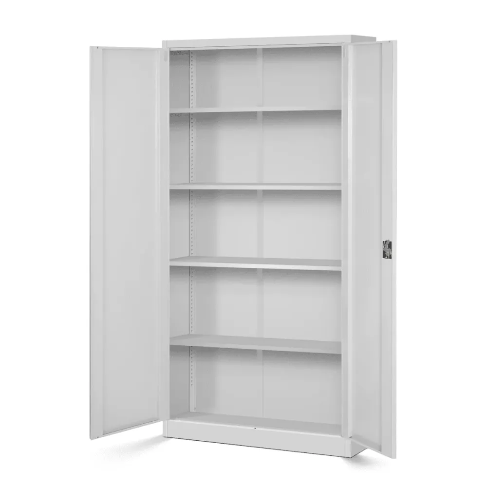Armoire de bureau métallique à 2 portes « Arb » avec étagères réglables, 100 x 45 cm, hauteur 200 cm Capaldo