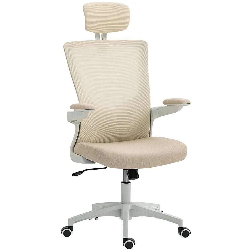 Chaise bureau ergonomique, fauteuil de bureau avec hauteur réglable, soutien lombaire, appui-tête, accoudoirs relevables,...