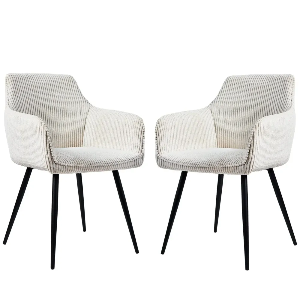 Chaises scandinaves velours | SET DE 2 PIÈCES