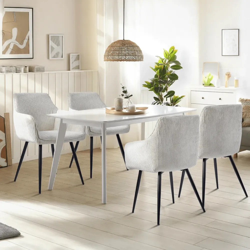 Chaises scandinaves velours | SET DE 2 PIÈCES