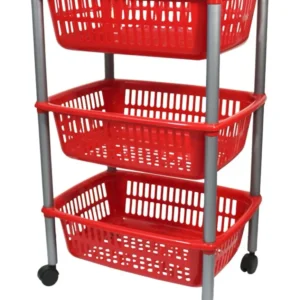 chariot polyvalent avec trois étagères 40x30x85h cm