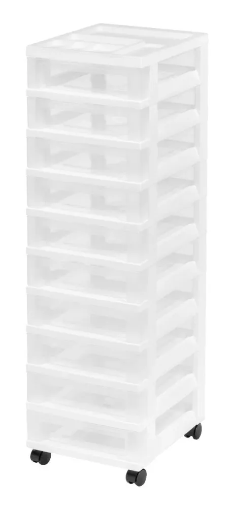 Chariot de rangement avec plateau organisateur – 10 tiroirs