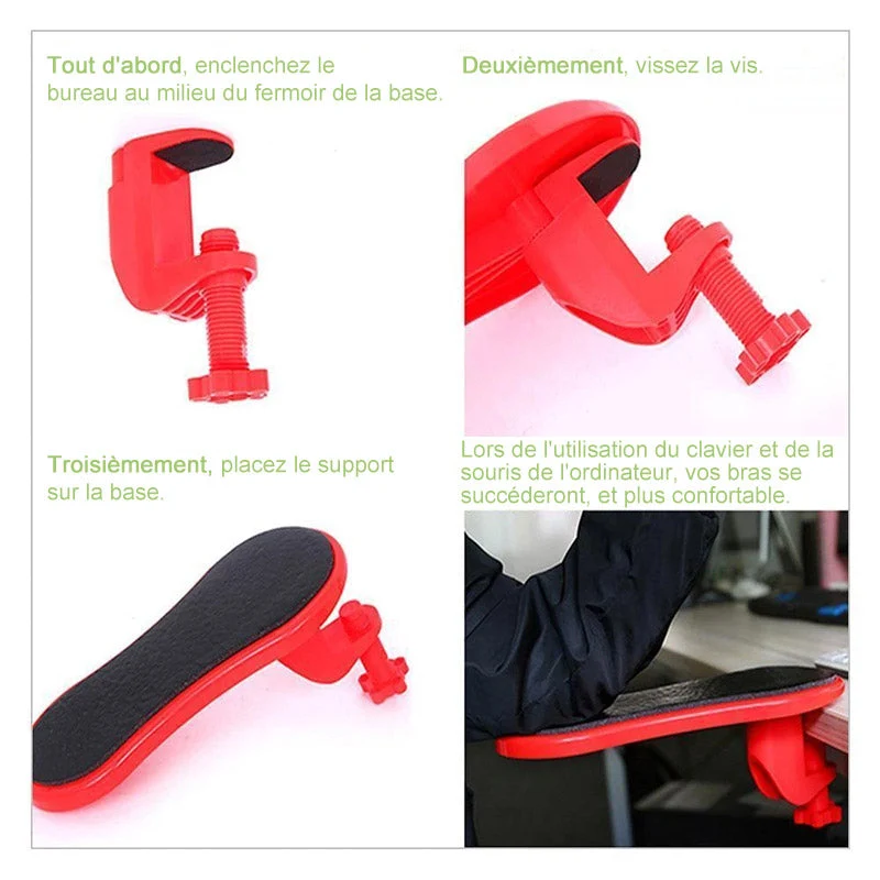 Accoudoir Attachable pour Bureau d'ordinateur ciaovie