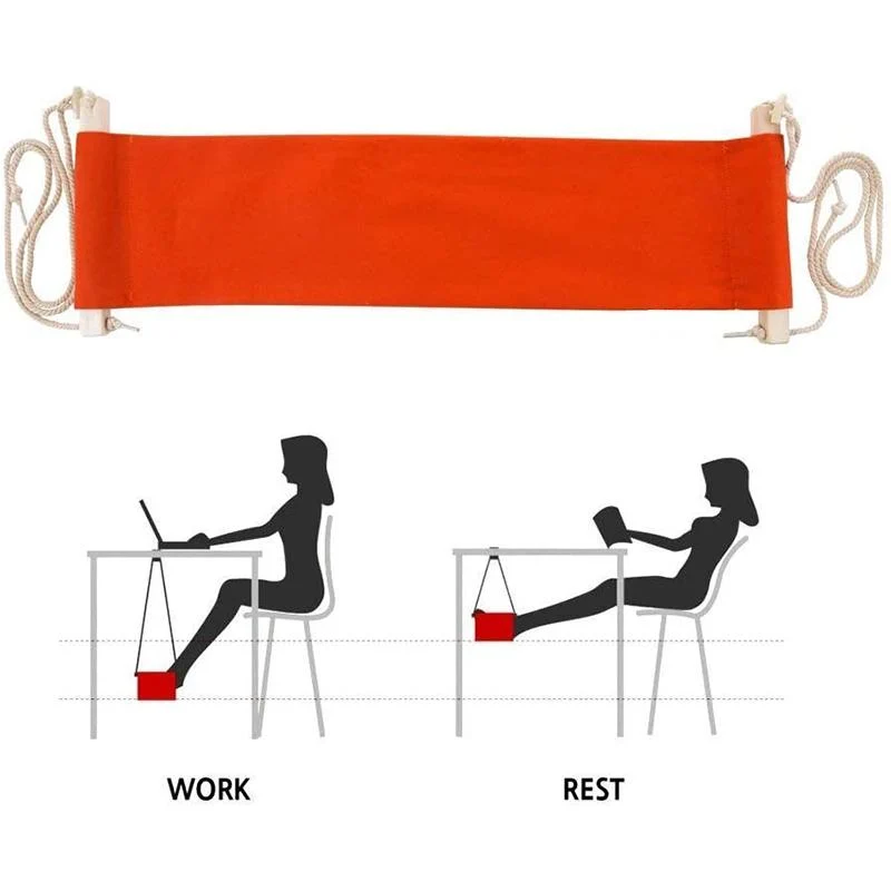 Hamac de Pieds de Bureau Bleu ciaovie