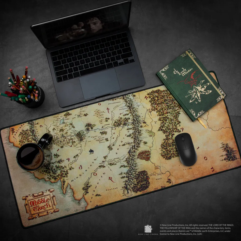 Tapis de bureau de la carte de la Terre du Milieu Cinereplicas EU