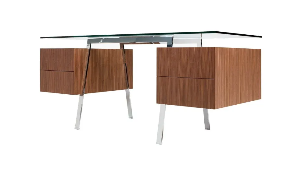 Homework Desk 2 avec tiroirs doubles Classic Design Italia