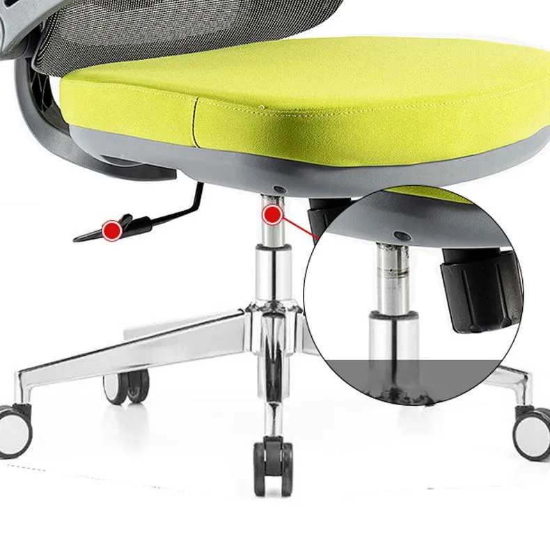 Accoudoir rabattable chaise de bureau bureau en microfibre chaise à dossier haut pivotant ergonomique Clearhalo