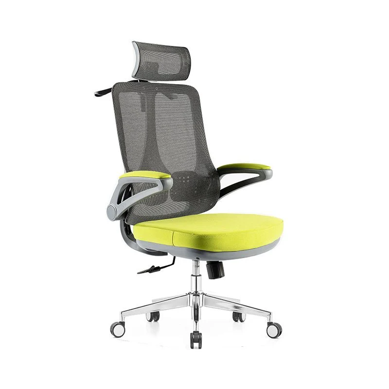 Accoudoir rabattable chaise de bureau bureau en microfibre chaise à dossier haut pivotant ergonomique Clearhalo