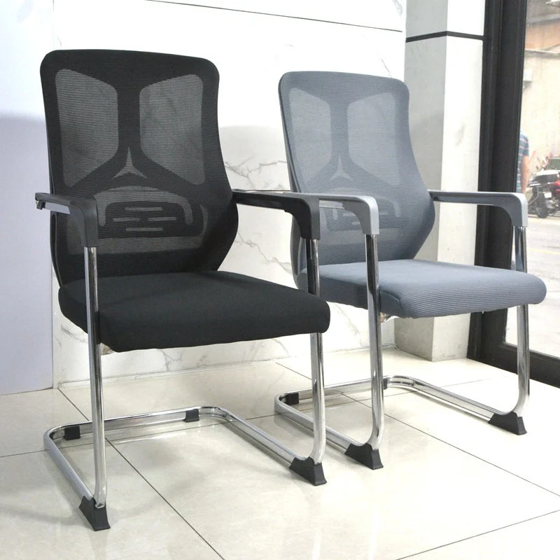 Accoudoirs inclus Chaise de bureau Chaise de bureau contemporaine à cadre chromé Clearhalo
