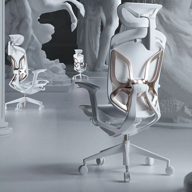 Accoudoirs inclus Chaise de bureau Chaise pivotante moderne à hauteur de siège réglable avec roulettes Clearhalo