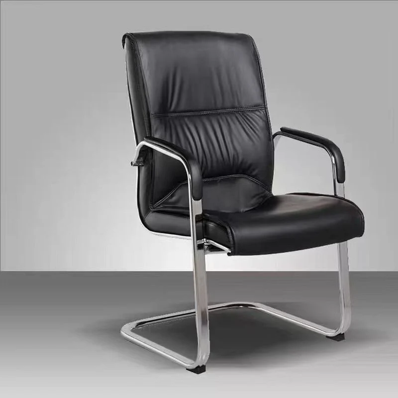 Accoudoirs inclus Chaise de bureau contemporaine Chaise en similicuir à dossier haut Clearhalo