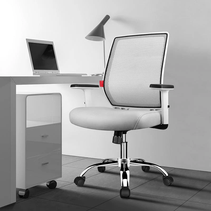 Accoudoirs inclus Chaise de bureau ergonomique à dossier moyen avec roulettes Clearhalo