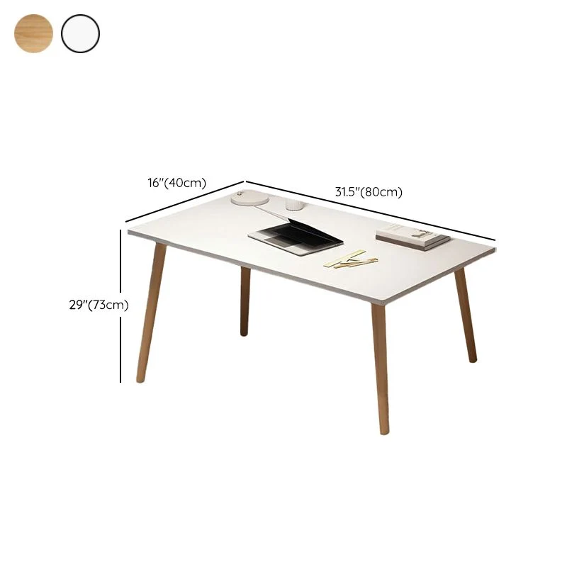 Accueil Bureau d'écriture de 28,74 po de haut, base Parsons, bureau d'écriture en bois avec pieds Clearhalo