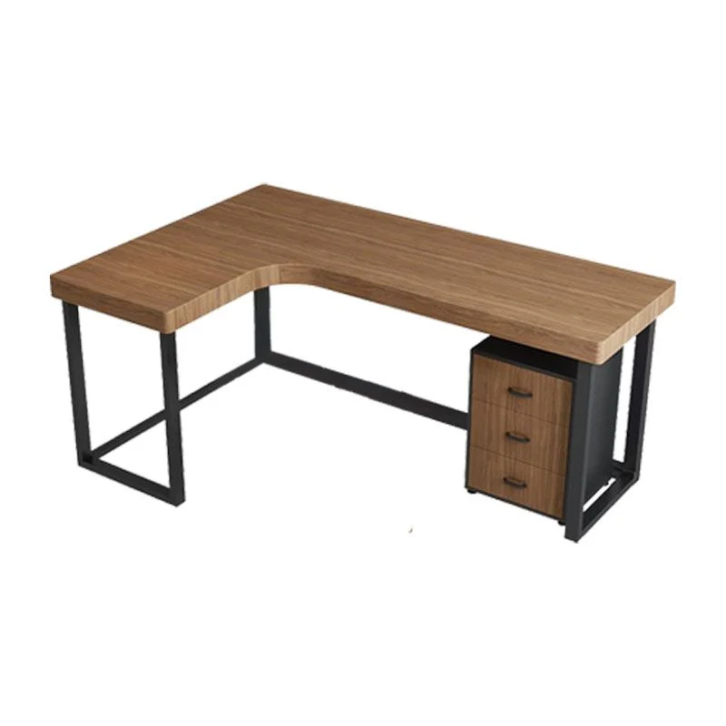 Accueil Bureau d'écriture contemporain Bureau de bureau en forme de L à finition mate de 30 po de hauteur Clearhalo
