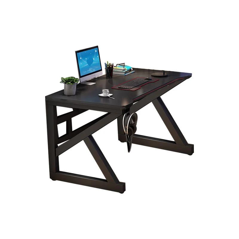 Accueil Bureau d'ordinateur contemporain Bureau de bureau rectangulaire en bois Clearhalo
