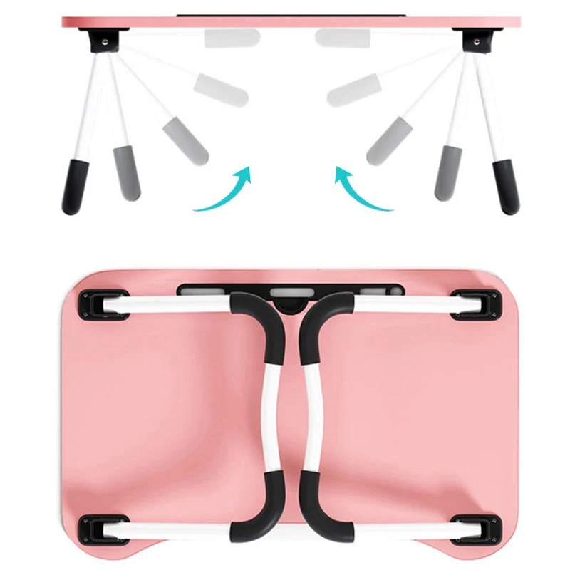 Accueil Table d'ordinateur portable de 15,75 pouces de large, bureau d'écriture flottant à base de traîneau Clearhalo