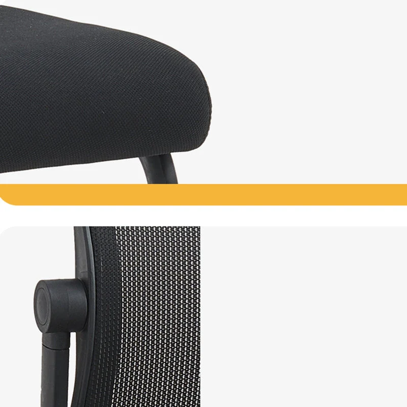 Armless Contemporary Office Chair Metal Frame Cotton Seat Ergonomic Chair Clearhalo