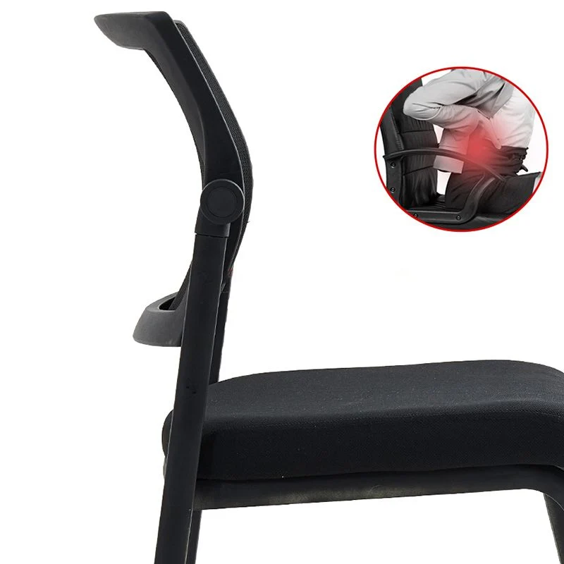Armless Contemporary Office Chair Metal Frame Cotton Seat Ergonomic Chair Clearhalo