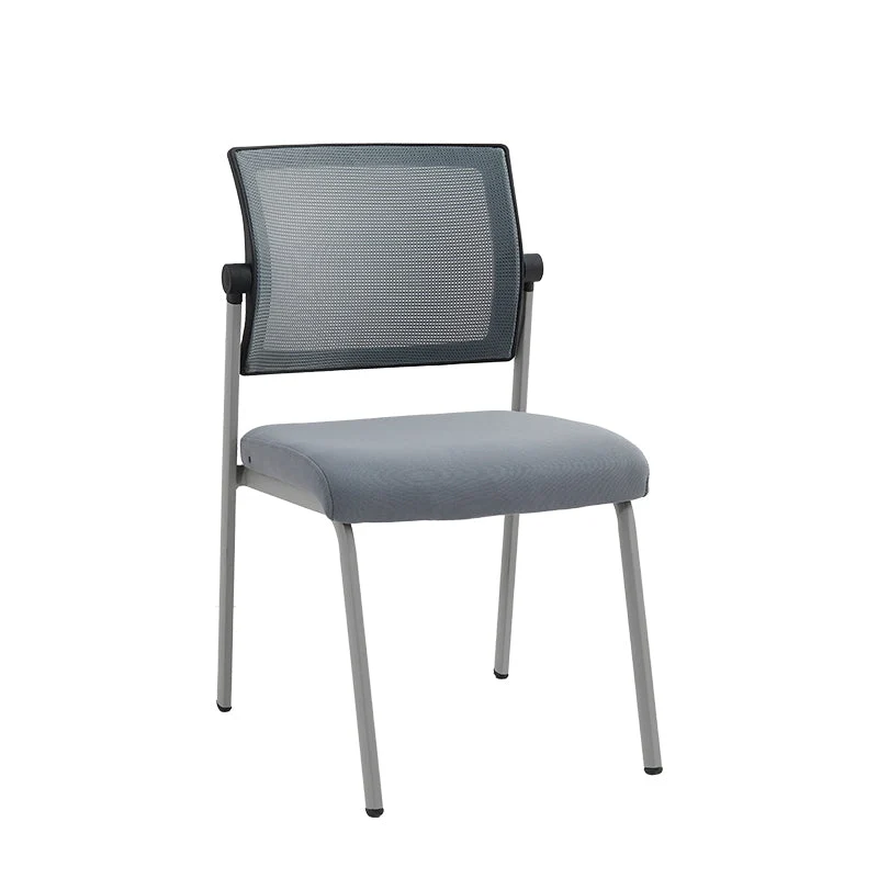 Armless Contemporary Office Chair Metal Frame Cotton Seat Ergonomic Chair Clearhalo