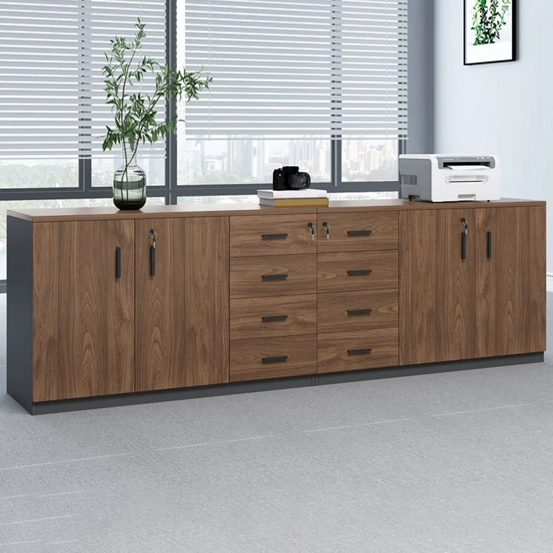 Armoire en bois moderne avec serrure et classeur latéral de rangement Clearhalo
