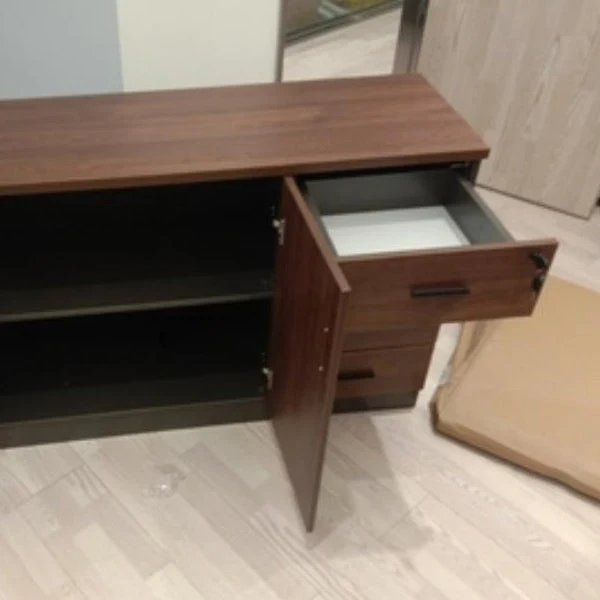 Armoire en bois moderne avec serrure et classeur latéral de rangement Clearhalo
