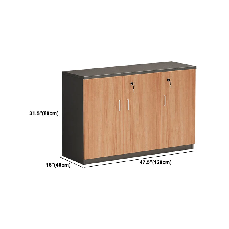 Armoire en bois moderne avec tiroirs verrouillables et classeur latéral de rangement Clearhalo