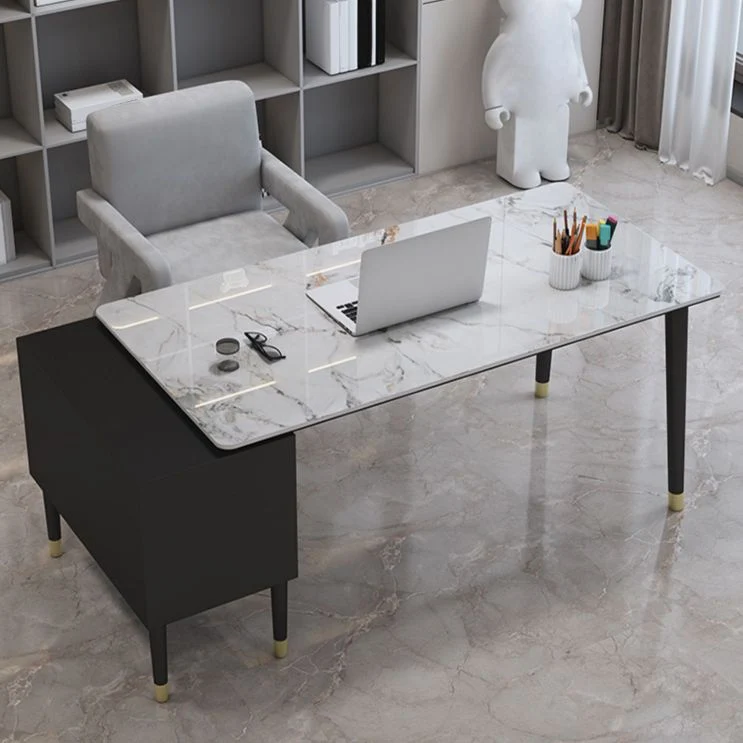 Armoire de bureau Glam Stone incluse, bureau d'écriture pour bureau Clearhalo