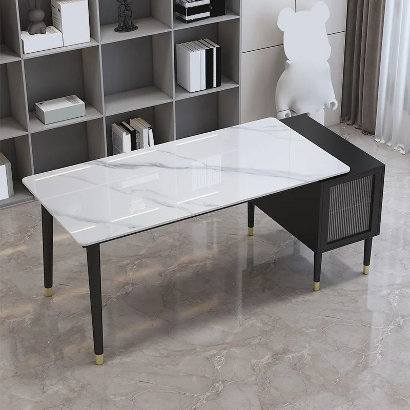 Armoire de bureau Glam Stone incluse, bureau d'écriture pour bureau Clearhalo