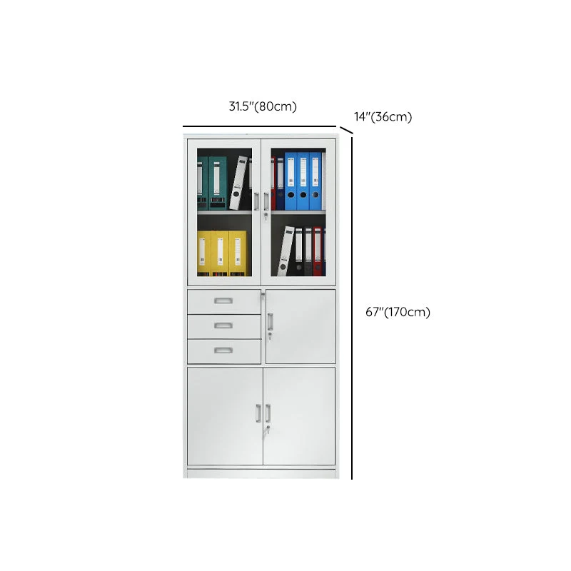 Armoire contemporaine avec serrure en acier et classeur de rangement pour bureau Clearhalo