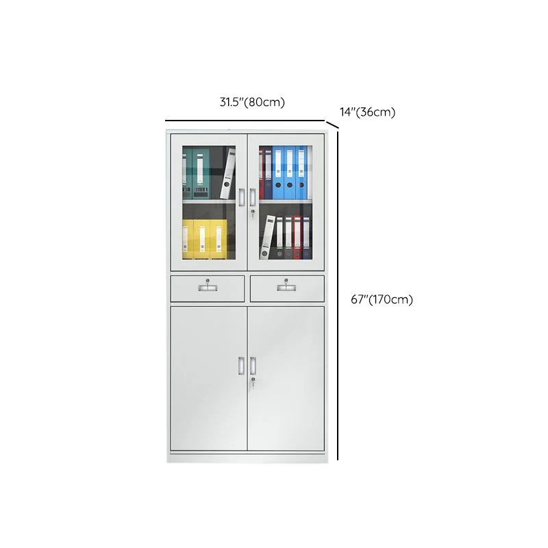 Armoire contemporaine avec serrure en acier et classeur de rangement pour bureau Clearhalo